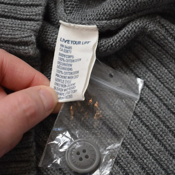 American Eagle Mens Sz S Classic Fit Quarter Zip Button Pullover Sweater Cotton - Picture 11 of 16